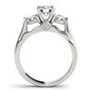 Image 3 : 1.67 ctw VS/SI Diamond 3 Stone 2pc Wedding Set 14k White Gold