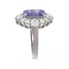 Image 1 : 7.29 ctw Tanzanite & Diamond Ring 18K White Gold