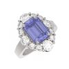 Image 2 : 7.29 ctw Tanzanite & Diamond Ring 18K White Gold