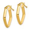 Image 2 : 14k Yellow Gold Small Diamond Hoop Earrings - 2x2 mm