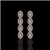 Image 1 : 3.84 ctw Oval Cut Diamond Micro Pave Earrings 18K Rose Gold