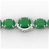 Image 1 : 76 ctw Emerald & Micro VS/SI Diamond Designer Bracelet 14k White Gold