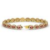 Image 2 : 10.54 ctw Tourmaline & Diamond Micro Pave Halo Bracelet 10k Yellow Gold