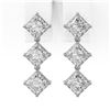 Image 2 : 2 ctw Princess Cut Diamond Designer Earrings 18K White Gold