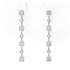 Image 2 : 2.88 ctw Cushion Cut Diamond Designer Earrings 18K Rose Gold