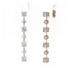 Image 3 : 2.88 ctw Cushion Cut Diamond Designer Earrings 18K Rose Gold