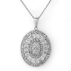 0.75 ctw Certified VS/SI Diamond Necklace 14k White Gold