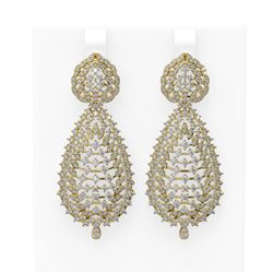 6.23 ctw Diamond Earrings 18K Yellow Gold