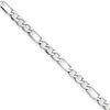 Image 2 : 14k 2.5 mm White Gold Figaro Chain Bracelet - 10 in.