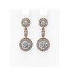 Image 1 : 3.35 ctw Diamond Earrings 18K Rose Gold