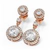 Image 3 : 3.35 ctw Diamond Earrings 18K Rose Gold