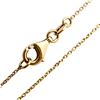 Image 2 : 14k Gold Polished Diamond-Cut Round Necklace