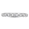 Image 2 : 10kt White Gold Womens Round Diamond Stackable Band Ring 1/10 Cttw
