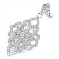 2.50 ctw Micro Pave VS/SI Diamond Designer Earrings 14k White Gold