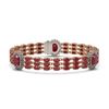 Image 1 : 32.98 ctw Ruby & Diamond Bracelet 14K Rose Gold