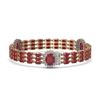 Image 2 : 32.98 ctw Ruby & Diamond Bracelet 14K Rose Gold