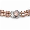 Image 3 : 36.2 ctw Morganite & Diamond Necklace 14K Rose Gold
