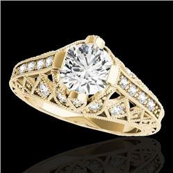 1.25 ctw Certified Diamond Solitaire Antique Ring 10k Yellow Gold
