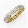 Image 1 : 3.9 ctw Marquise Cut Diamond Eternity Ring 18K Yellow Gold