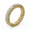 Image 2 : 3.9 ctw Marquise Cut Diamond Eternity Ring 18K Yellow Gold