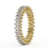 Image 3 : 3.9 ctw Marquise Cut Diamond Eternity Ring 18K Yellow Gold