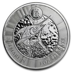 2018 Cayman Islands 1 oz Silver Marlin BU