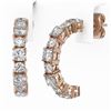 Image 3 : 4 ctw Cushion Cut Diamond Designer Earrings 18K Rose Gold