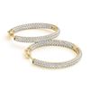 Image 1 : 5 ctw Diamond VS/SI 36 MM Hoop Earrings Pave 14k Yellow Gold