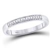 Image 3 : 10kt White Gold His Hers Round Diamond Solitaire Matching Bridal Wedding Ring Band Set 1/2 Cttw