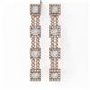Image 2 : 4.25 ctw Princess Cut Diamond Designer Earrings 18K Rose Gold