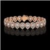 Image 1 : 15.85 ctw Pear Cut Diamond Micro Pave Bracelet 18K Rose Gold