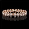 Image 2 : 15.85 ctw Pear Cut Diamond Micro Pave Bracelet 18K Rose Gold