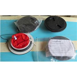 Qty 4 Ocean Kayak 6" Screw-In Hatch w/ Cat Bag & Instructions