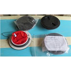Qty 4 Ocean Kayak 6" Screw-In Hatch w/ Cat Bag & Instructions