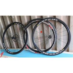 Qty 2 Road Bike Rims and 4 Tires, Continental Mavic AKSIUM One Disc DT Swiss RR585