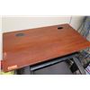 Image 2 : Wood Office Desk w/ Keyboard Shelf & Rolling Executive Office Arm Chair