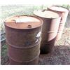 Image 1 : Qty 5 Empty 55-Gallon Metal Drums For Chevron/Mobil Motor Oil