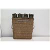 Image 8 : Qty 4 Kan Ladungen 1 bis 4 10.5cm Howitzer Shells in Basket