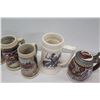 Image 8 : Qty 10 Beer Steins - Budweiser/Busch, Oktoberfest, First Battalion, etc