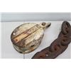 Image 4 : Battleship Anchor Chain & Antique Clipper Ship Pulleys