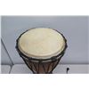 Image 2 : Carved Base Wooden Conga Drum w/ Macrame Rope 19"H