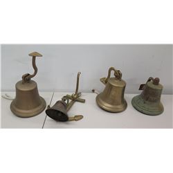 Qty 4 Bells - SS OHAU Stamped 1892, Pearl Harbor, 2000 & Hanging Bell