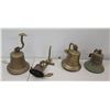 Image 1 : Qty 4 Bells - SS OHAU Stamped 1892, Pearl Harbor, 2000 & Hanging Bell
