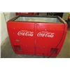 Image 8 : Vintage Coca-Cola Ice Cold Chest Cooler w/ Bottle Opener (missing top cover)  42"W x 28"D x 34"H