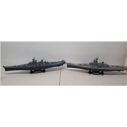 Qty 2 Model US Battleships - BB-63 Missouri & BB-62 New Jersey