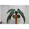 Image 2 : Woven Rattan Palm Tree Lamp with 4 Coconut Lights & Leaves, Approx. 75" Tall