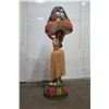 Image 2 : Tall Hula Girl Lamp w/ Floral Shade, 52" H