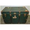 Image 1 : Vintage Steamer Trunk with Lock, 38" x 22" x 24"H