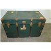 Image 2 : Vintage Steamer Trunk with Lock, 38" x 22" x 24"H