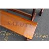 Image 11 : Solid Mahogany Picnic Table 6' L x 2' W & 2 Benches w/ Salute, Honor, Remember